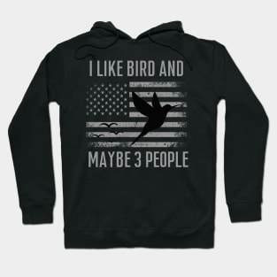 I love birds and maybe 3 people love the USA flag Hoodie